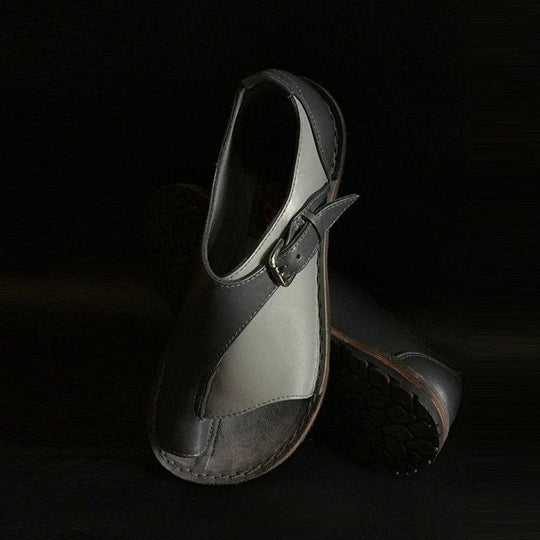 Damen Komfortable Zehensteg-Sandalen mit verstellbarem Riemen und anatomischem Fußbett R&B
