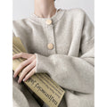 Damen Grob gestrickter Cardigan mit dekorativen Knöpfen und lässigem Schnitt