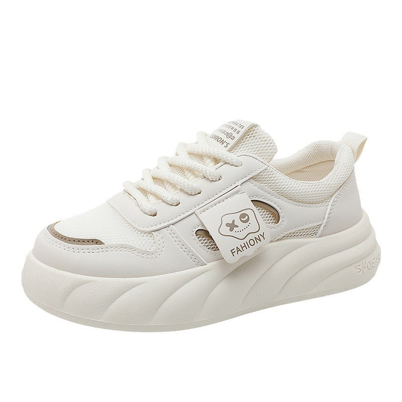 Damen Plattform Sneakers mit modischem Mesh-Obermaterial und dämpfender Sohle R&B
