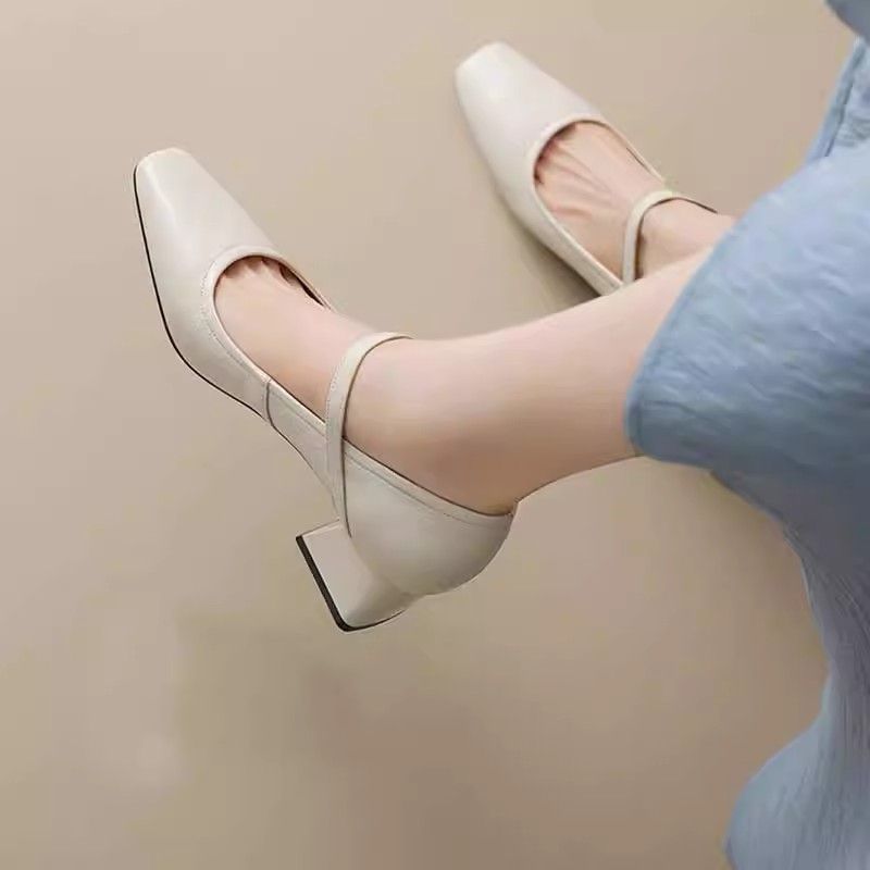 Damen elegante Slingback-Pumps mit komfortablem Blockabsatz R&B