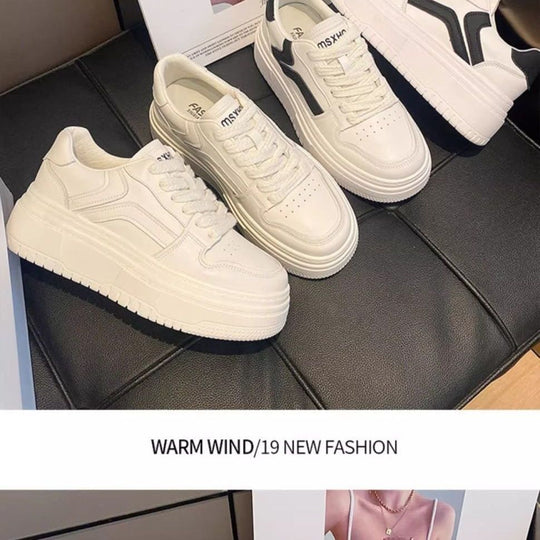 Damen Sportliche Plateau-Sneaker mit modischem Kontrastdesign R&B