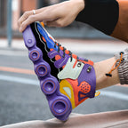 Damen Sportliche High-Top Sneakers mit farbenfrohem Design R&B