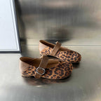 Damen Mokassins mit elegantem Riemen und hochwertiger Veloursoberfläche R&B