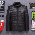 Herren nan ultraleichte Steppjacke mit Stehkragen und durchgehendem Reißverschluss R&B