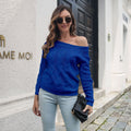 Damen Strickpullover mit asymmetrischem Ausschnitt und Zopfmuster R&B