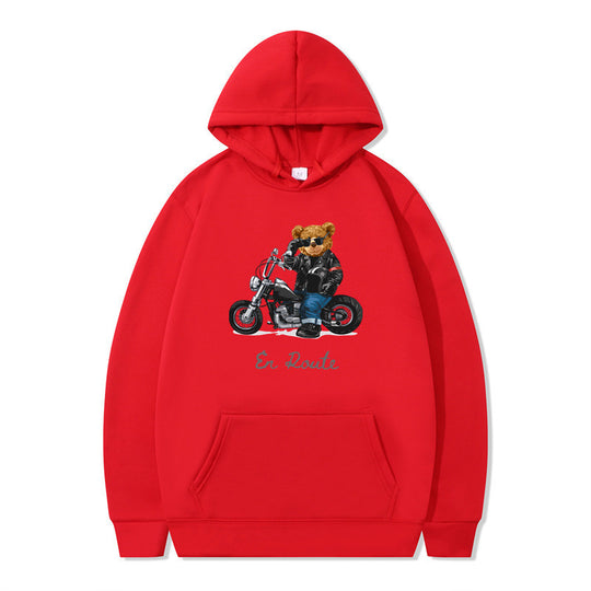 Damen Kapuzenpullover mit einzigartigem Bärenmotiv und lässiger Passform R&B
