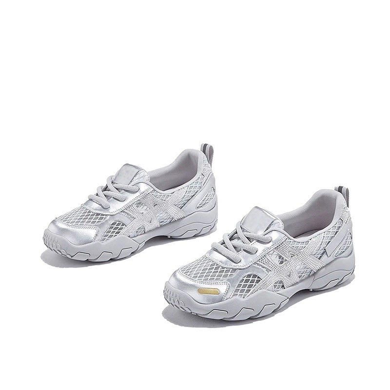 Damen Sportliche Lauf-Sneaker mit atmungsaktivem Netzdesign und stoßdämpfender Sohle R&B