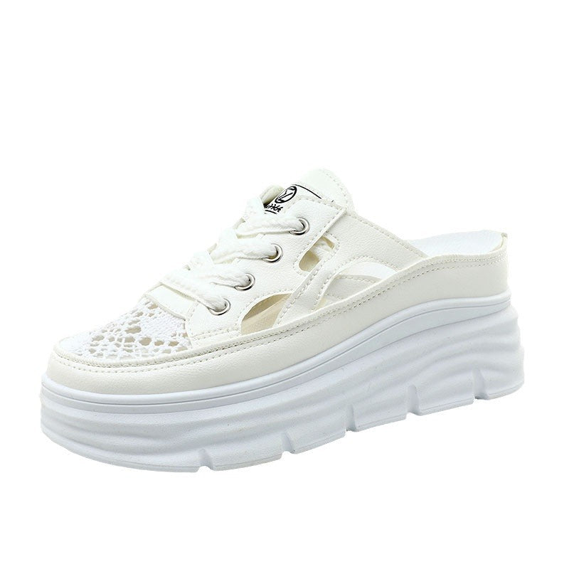 Damen Sportliche Plateausneakers mit atmungsaktivem Obermaterial und lässigem Schnitt R&B