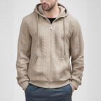 Herren Strickjacke mit Kapuze R&B