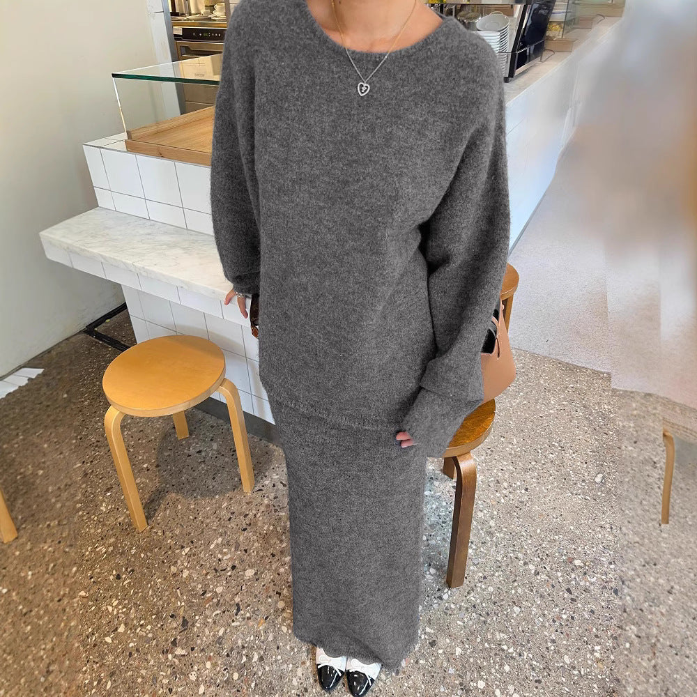 Damen eleganter, figurbetonter Midi-Rock aus hochwertiger Wollmischung R&B