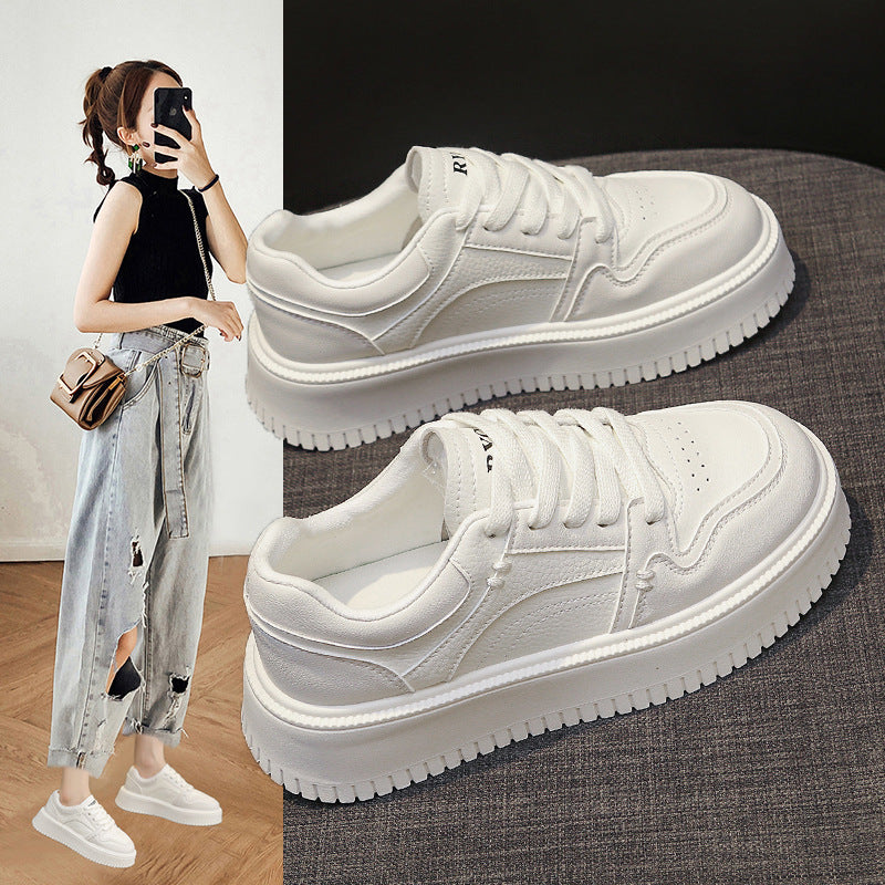 Damen sportliche Sneakers mit dicker, stoßdämpfender Sohle R&B
