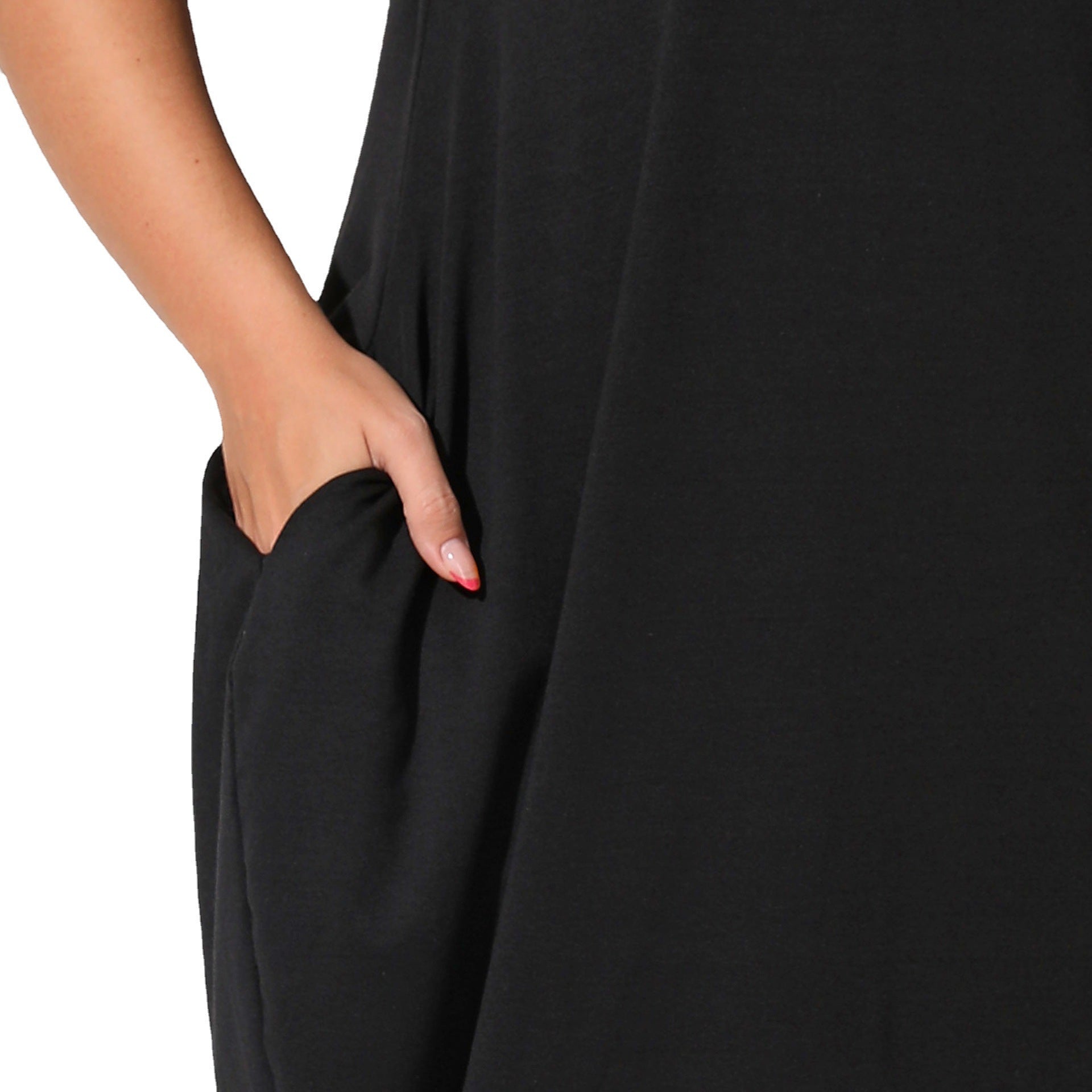 Damen lässiges Maxikleid mit seitlichen Taschen und bequemem Schnitt R&B