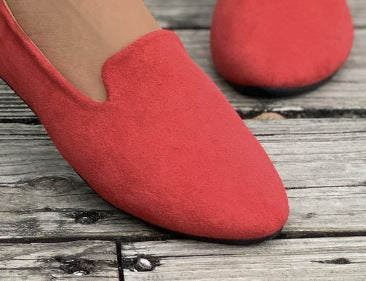 Damen Ballerina mit elastischen Riemen und komfortablem Fußbett R&B