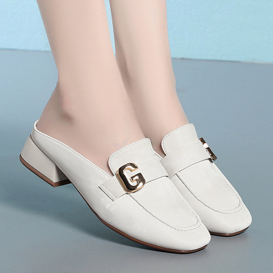 Damen Elegante Mokassins mit modischem Schnallen-Detail und angenehmem Absatz R&B