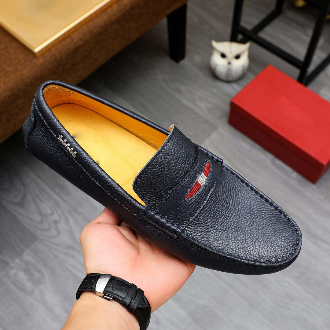 Herren Mokassin aus hochwertigem Leder mit eleganter Ziernaht R&B