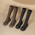 Damen hohe Gummistiefel mit rutschfester Profilsohle und elastischem Schaft R&B