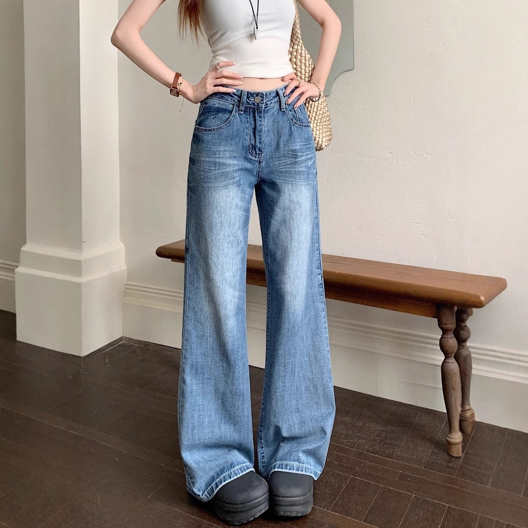 Damen weit geschnittene Jeanshose im urbanen Style R&B