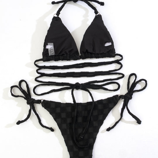 Damen Triangel-Bikini mit raffinierten Bindungselementen R&B