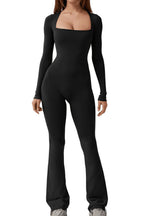 Damen Bodysuit mit weitem Bein und tiefem Dekolleté R&B