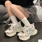 Damen Sportliche Sneakers mit atmungsaktivem Mesh-Obermaterial und gepolsterter Sohle R&B