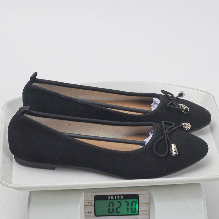 Damen Ballerinas mit dezentem Strassdetail und modischer Schleife R&B