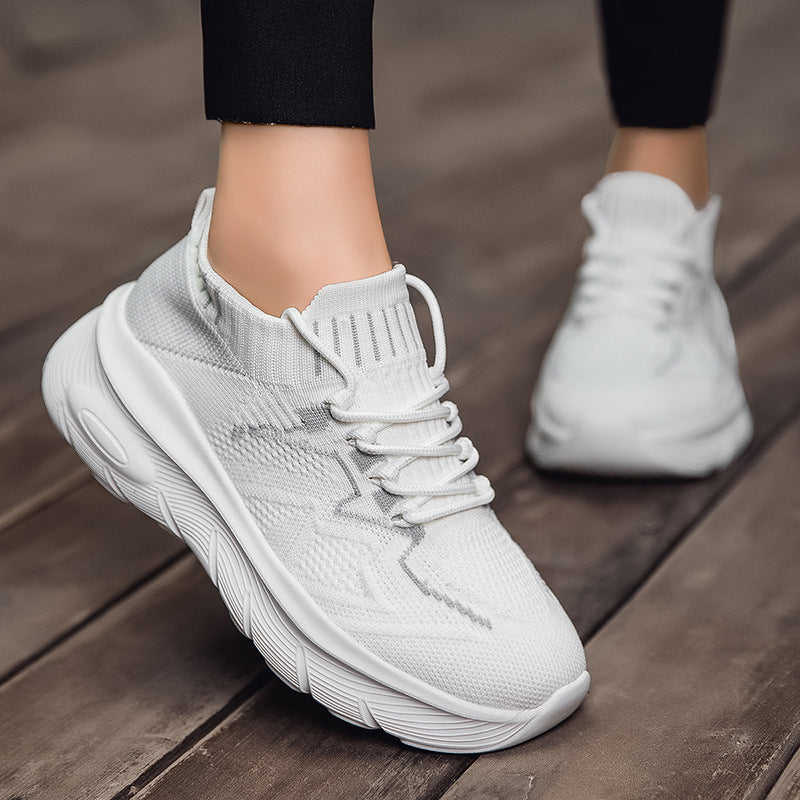 Damen Sportliche Strick-Laufschuhe mit flexiblem Schaft und rutschfester Sohle