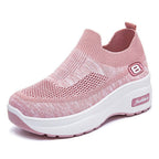 Damen nan atmungsaktive Strick-Sneaker mit Plateau-Sohle und elastischer Sockenkonstruktion R&B