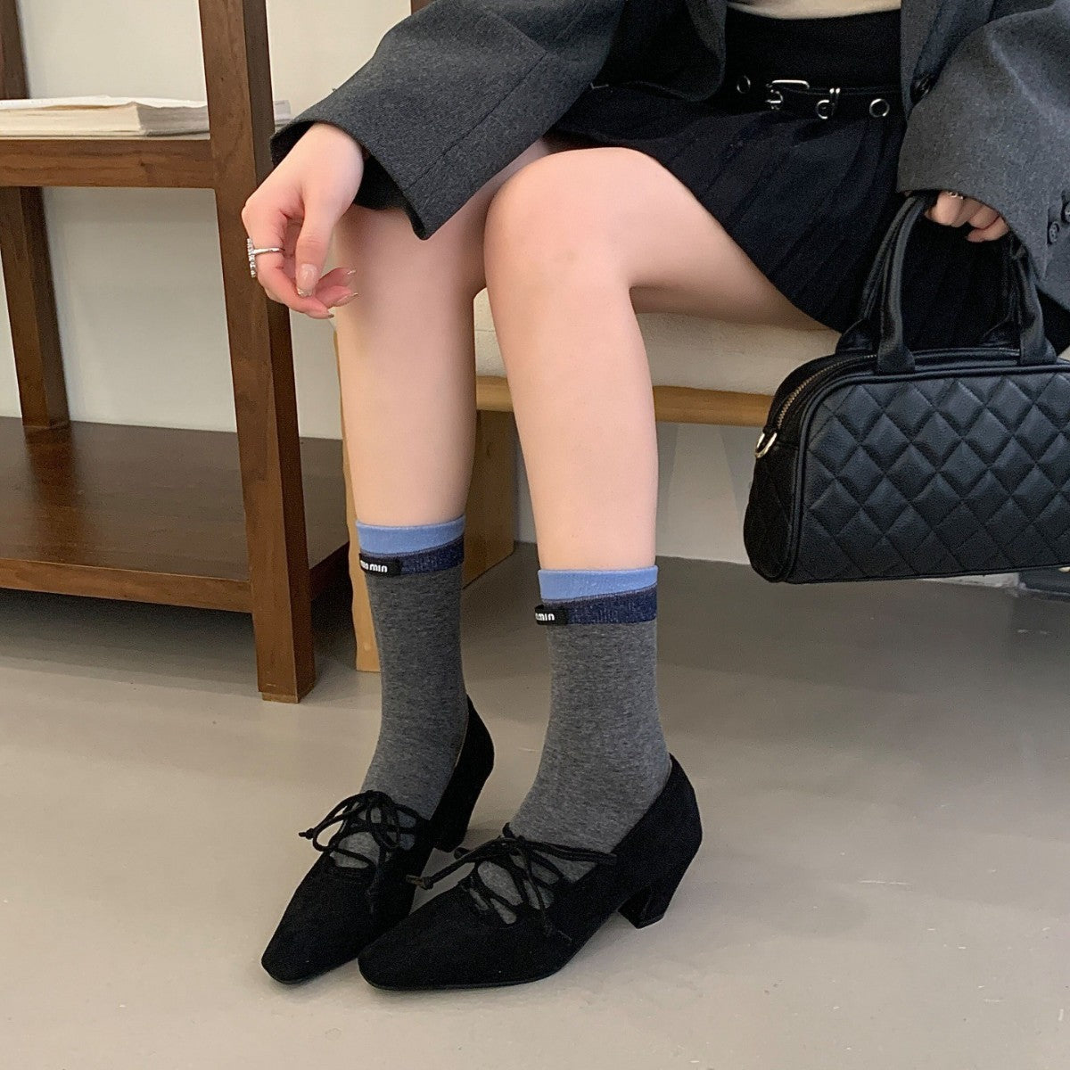 Damen Elegante Ballerinas mit Schnür-Design R&B