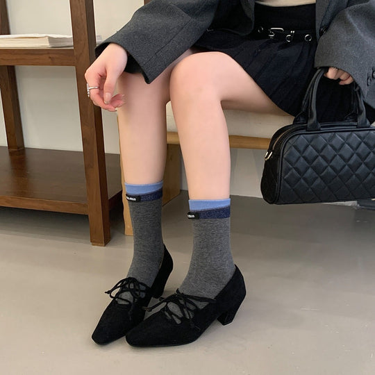 Damen Elegante Ballerinas mit Schnür-Design R&B