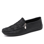 Herren Mokassins mit elegantem Reißverschluss und weichem Leder