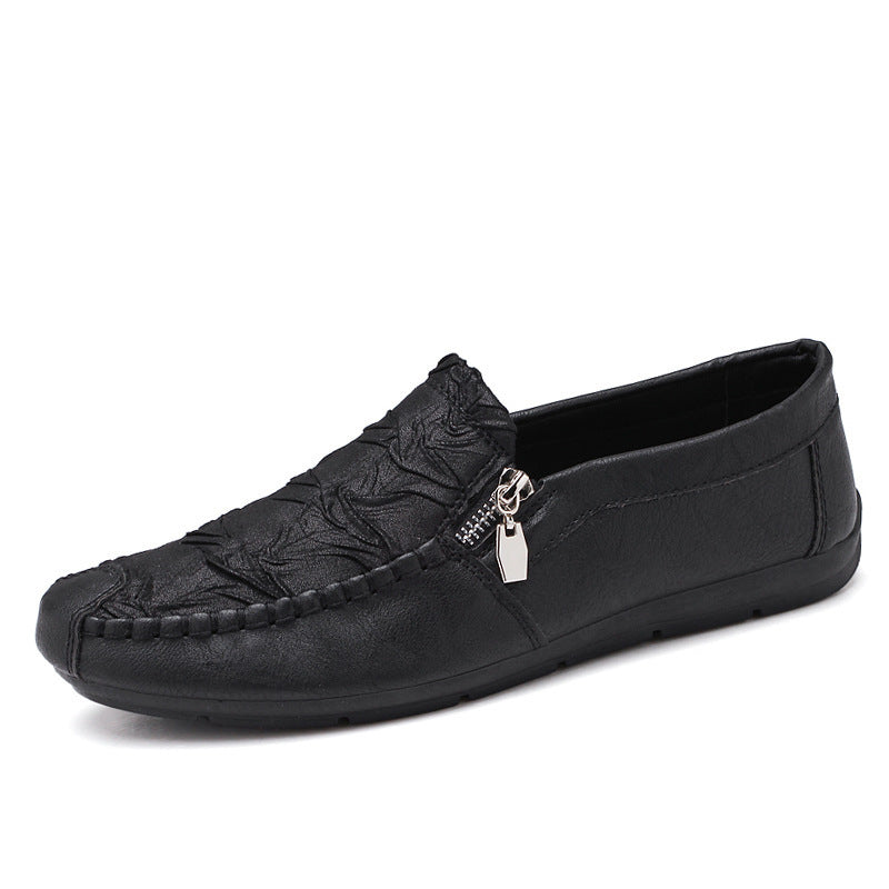 Herren Mokassins mit elegantem Reißverschluss und weichem Leder