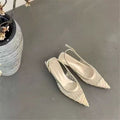 Damen Slingback Pumps mit transparentem Netzdesign R&B