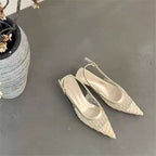 Damen Slingback Pumps mit transparentem Netzdesign R&B