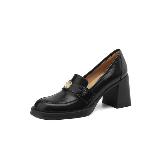 Damen Elegante und komfortable Mokassins mit blockierendem Absatz R&B