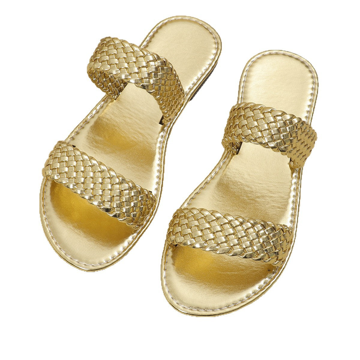 Damen Geflochtene Slides mit Komfort-Fußbett R&B