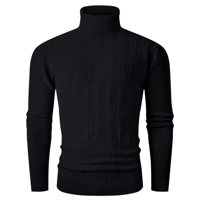 Herren Rollkragenpullover mit strukturierter Oberfläche