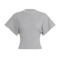 Damen Stilvolles Crop-Top mit weitem Schnitt und Rundhalsausschnitt R&B