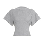 Damen Stilvolles Crop-Top mit weitem Schnitt und Rundhalsausschnitt R&B