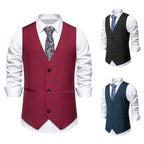 Herren elegante Anzugweste mit modernem Schnitt und praktischen Taschen R&B