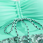 Damen Tankini-Set mit raffinierter Raffung und floralem Rock-Design R&B