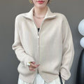 Damen Strickjacke mit hohem Kragen R&B