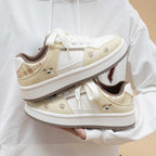 Damen Sneaker mit niedlichen Tierapplikationen und gepolsterter Innensohle