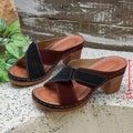 Damen Wedge-Pantoletten mit verstellbarem Riemendesign und konturiertem Fußbett R&B