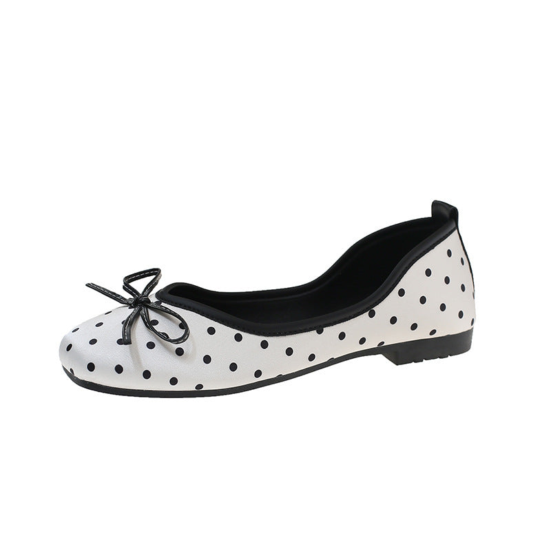 Damen Elegante Ballerinas mit verspieltem Punktedesign und komfortablem Innenfutter R&B