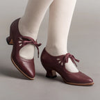 Damen elegante Schnürpumps mit geschwungenem Design und komfortablem Absatz R&B