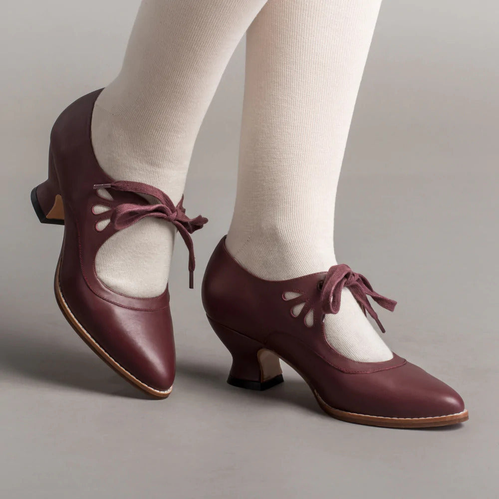 Damen elegante Schnürpumps mit geschwungenem Design und komfortablem Absatz R&B