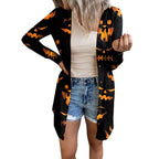 Damen Langärmlige Bluse mit Tiermuster und Knopfverschluss R&B