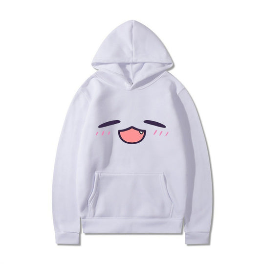 Damen Kapuzenpullover mit fröhlichem Cartoon-Gesicht und bequemer Passform R&B