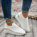 Damen Sneakers mit rutschfester Sohle und modischem Leopardenmuster R&B