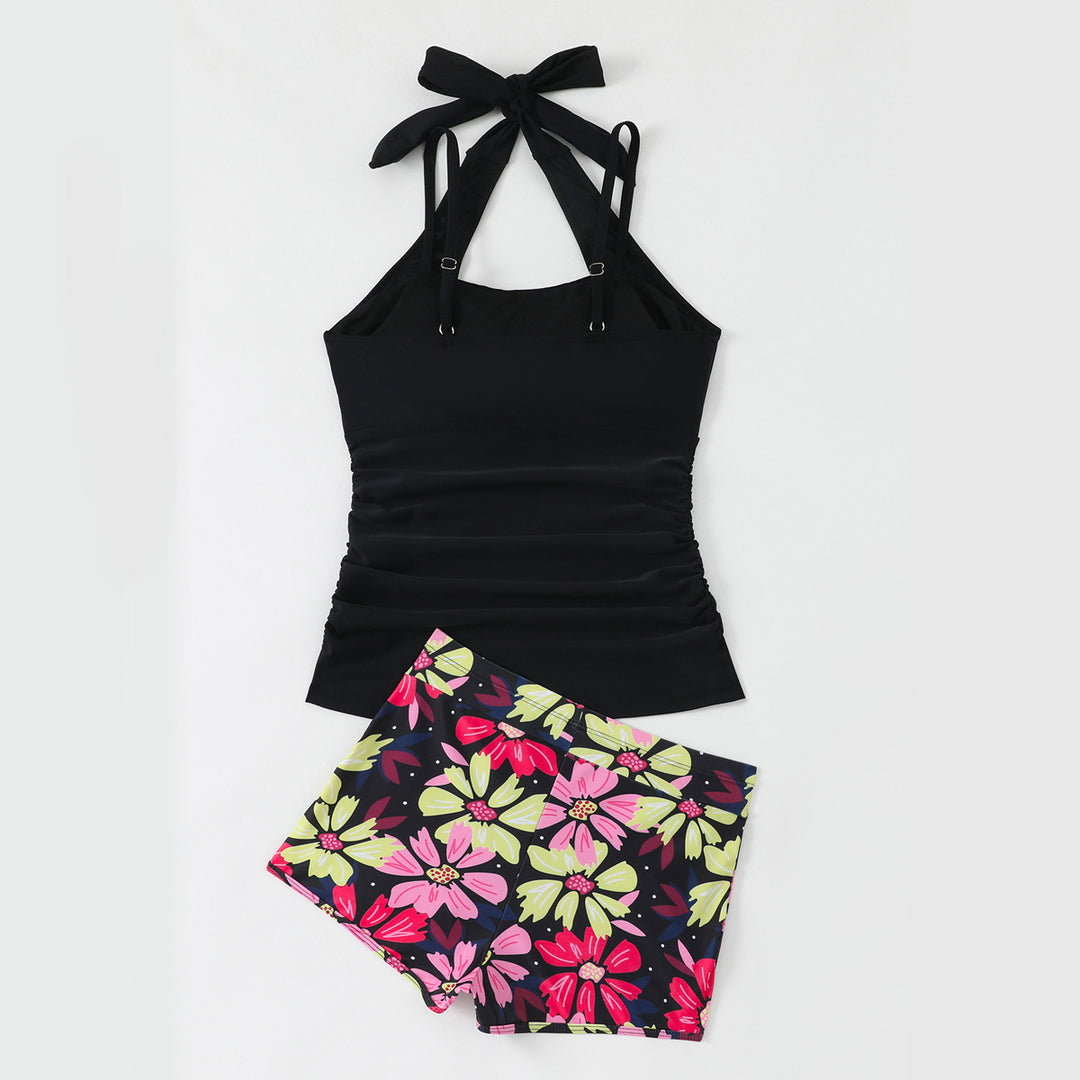 Damen Tankini mit floralen Shorts R&B